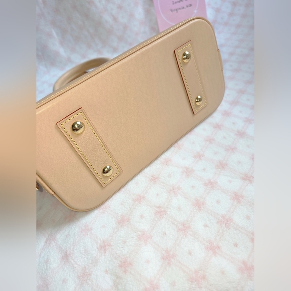 Louis Vuitton Giant Damier Top Handle Bag | Neutral Coated Canvas | Authentic - Picture 8 of 13